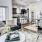 a living room with a couch and a table